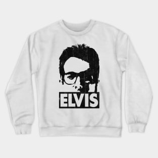 Elvis Costello // Black Vintage Style Crewneck Sweatshirt